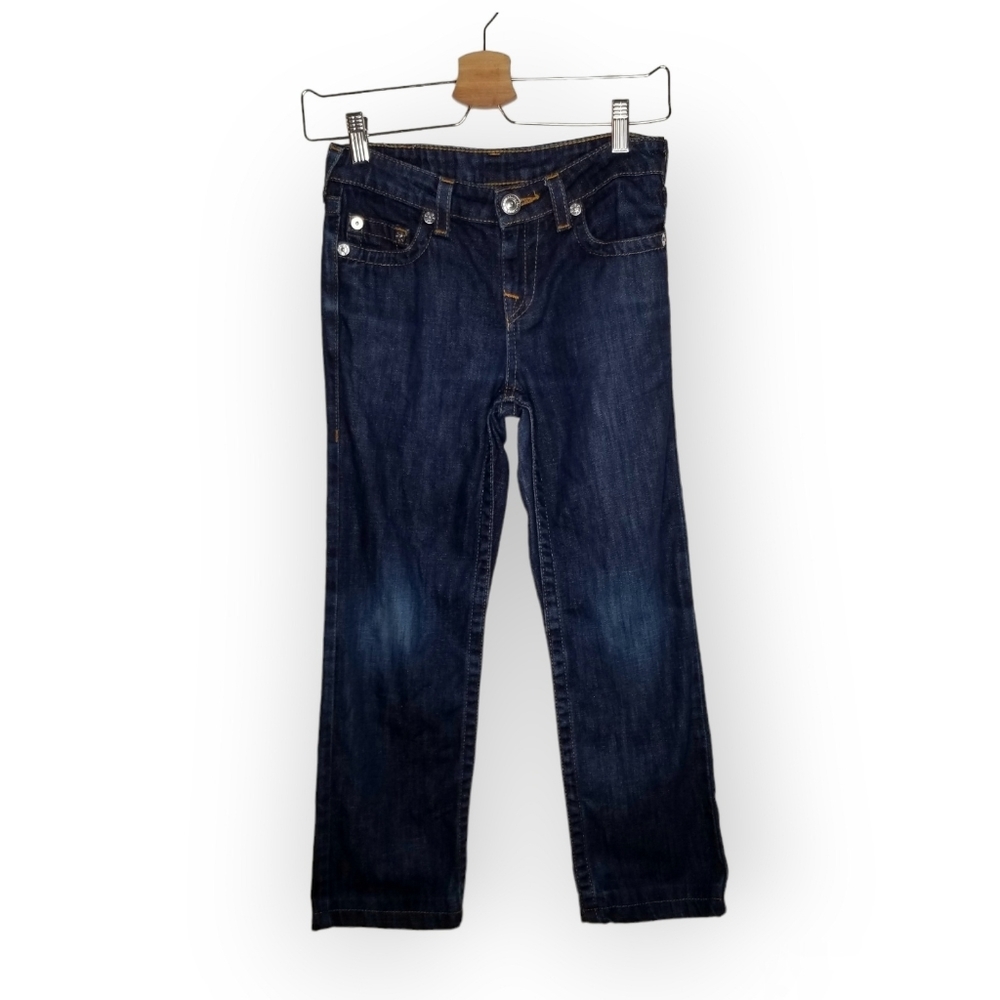 True Religion straight leg jeans dark wash blue girl's 10
